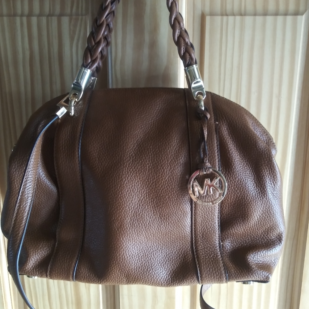 Michael Kors/ Leather Satchel, Brown w/gold hardware NWOT